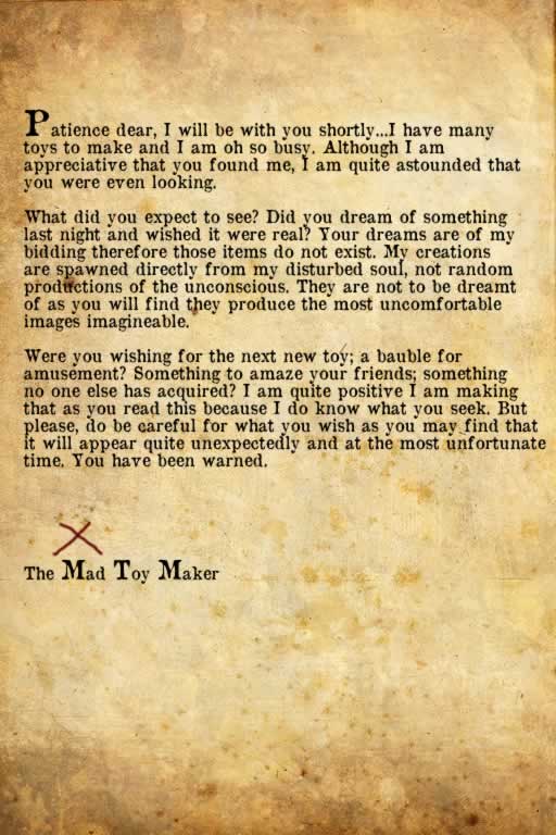 My note to you